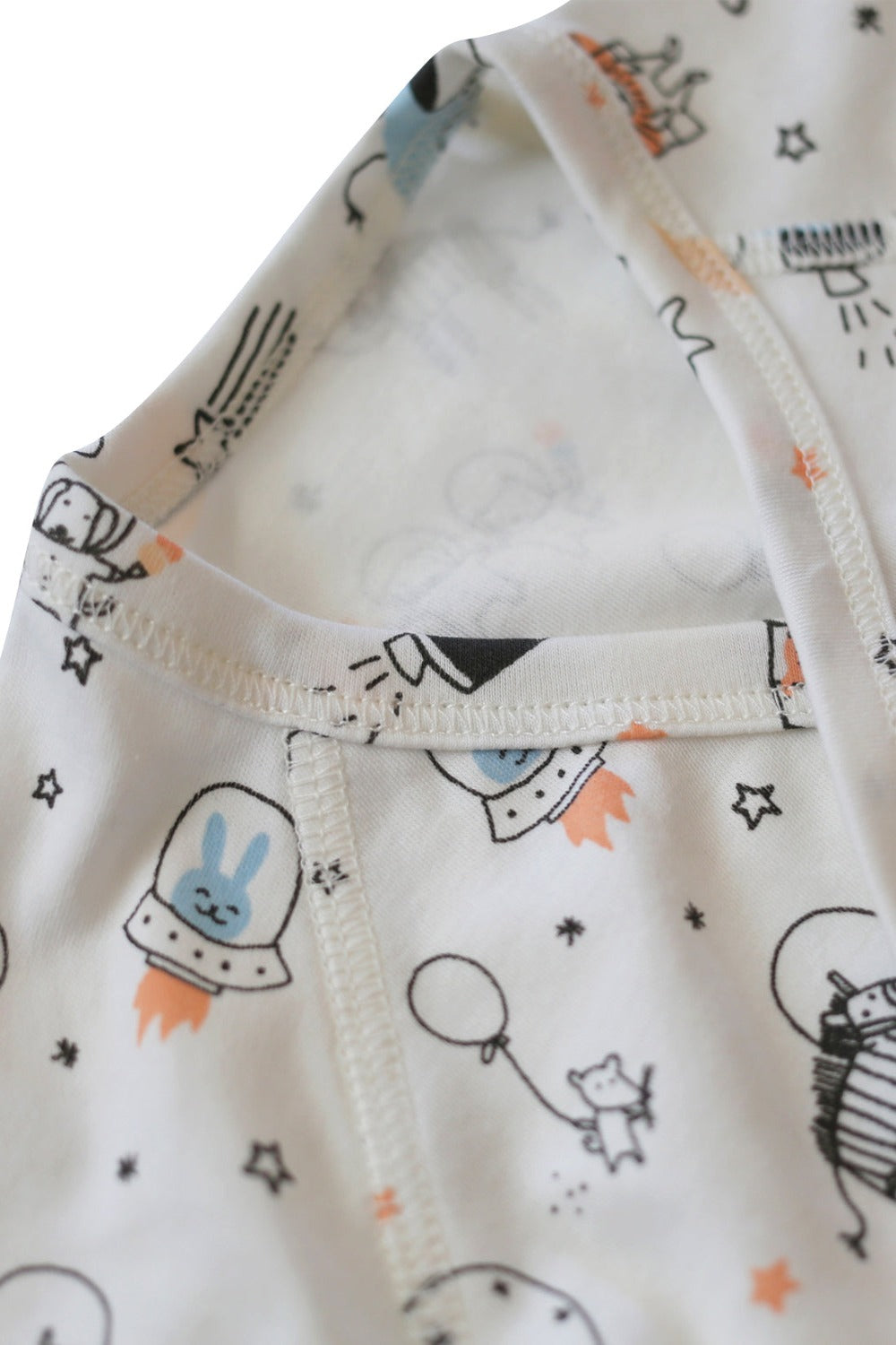 Space Print Baby Kimono Onesie