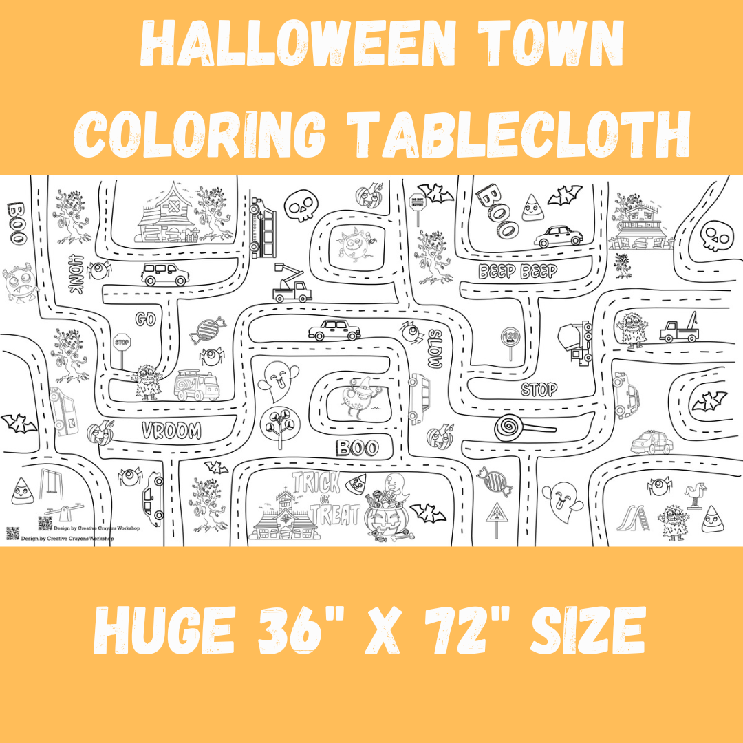 Halloween Coloring Tablecloth