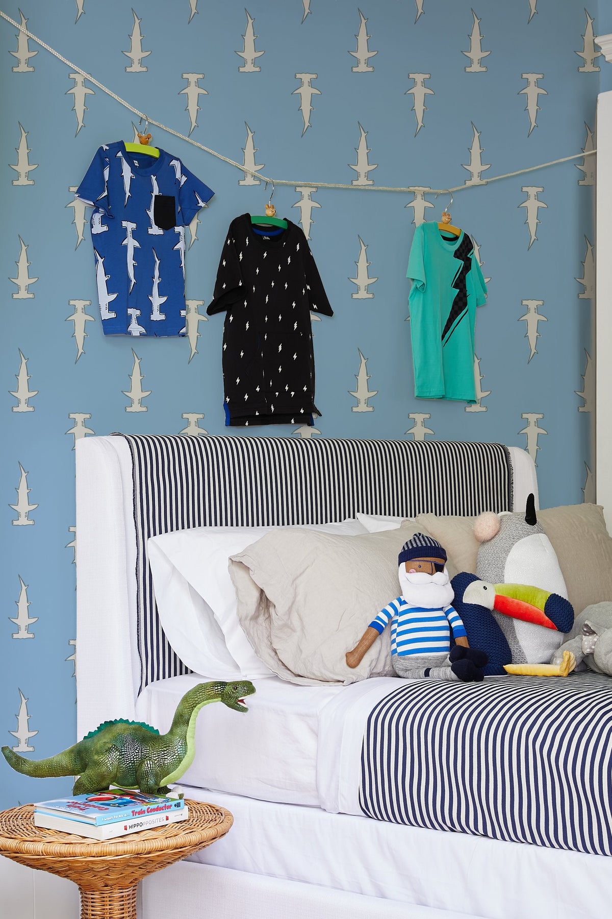 'hammerheads' Wallpaper By Tea Collection - Cornflower
