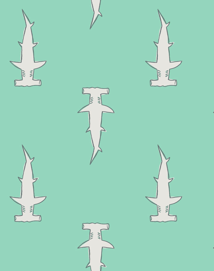 'hammerheads' Wallpaper By Tea Collection - Caribbean