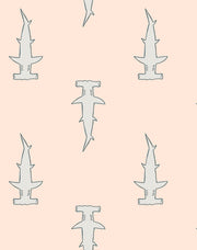 'hammerheads' Wallpaper By Tea Collection - Peach