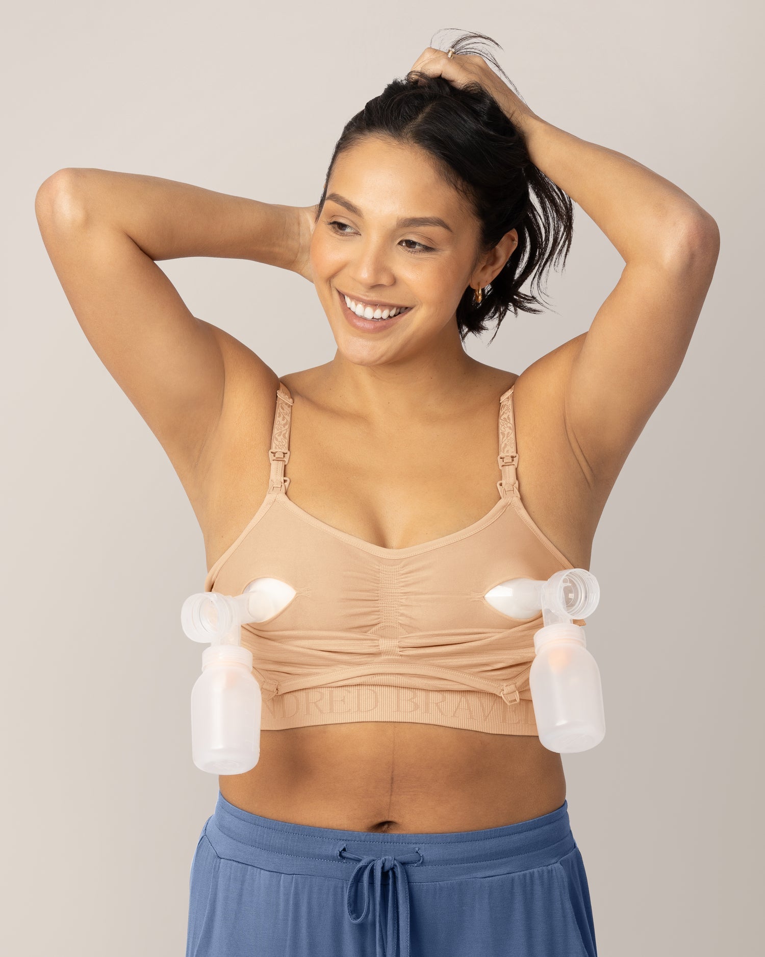 Sublime® Hands-free Pumping & Nursing Bra | Beige