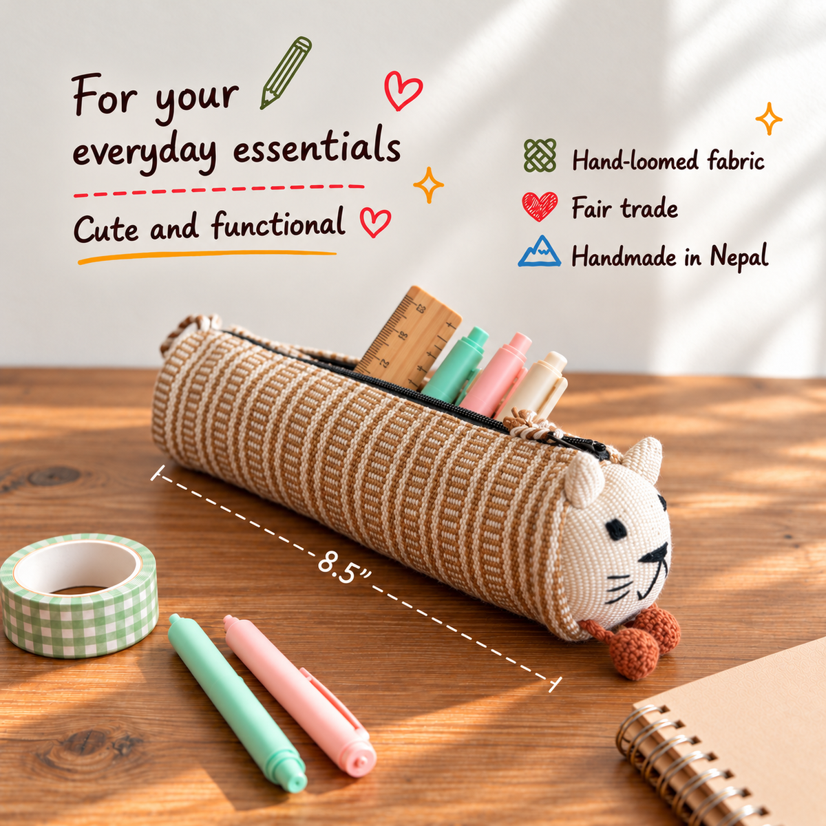 Fair Trade Animal Pen Case - Cat