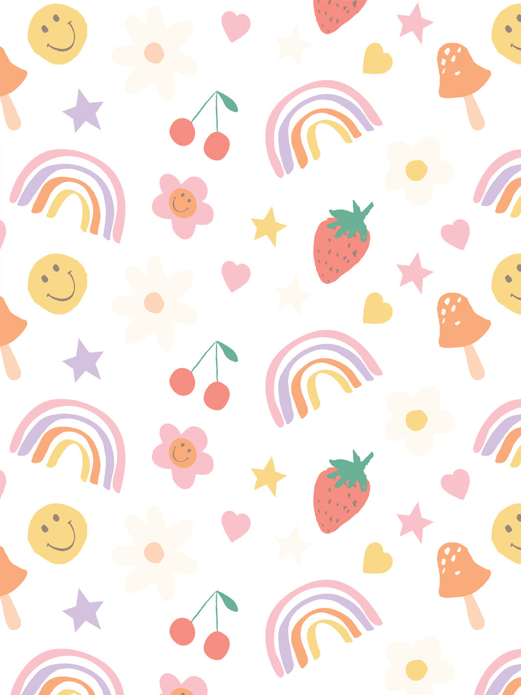 'happy Icons' Gift Wrap By Meri Meri - White