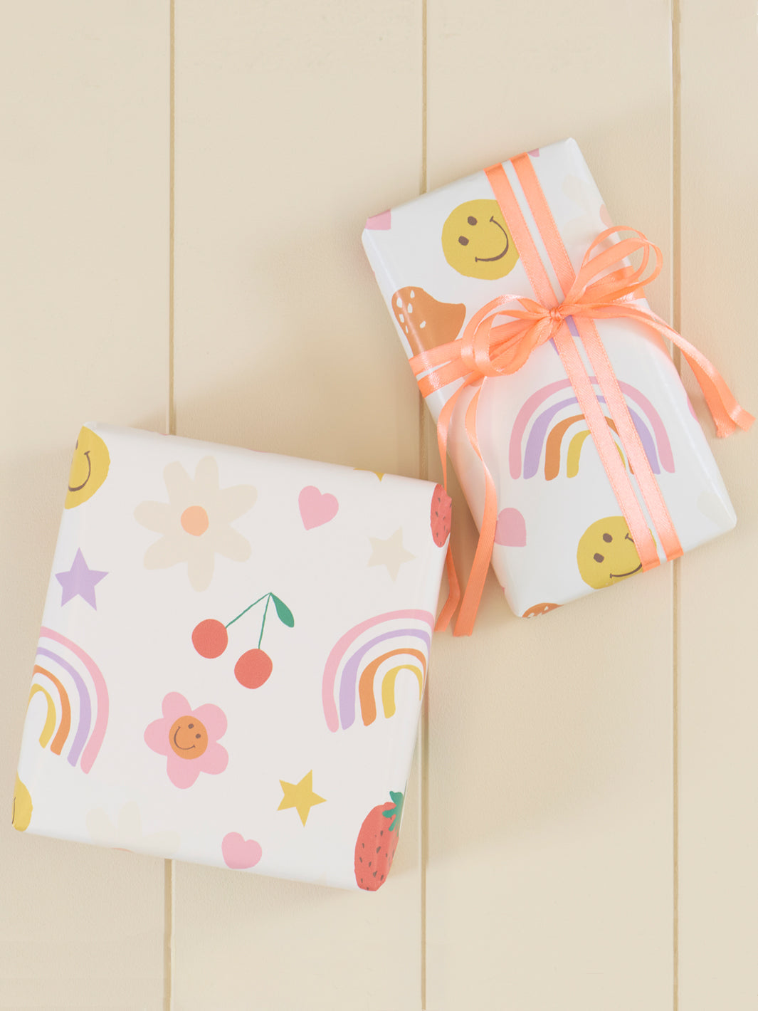 'happy Icons' Gift Wrap By Meri Meri - White