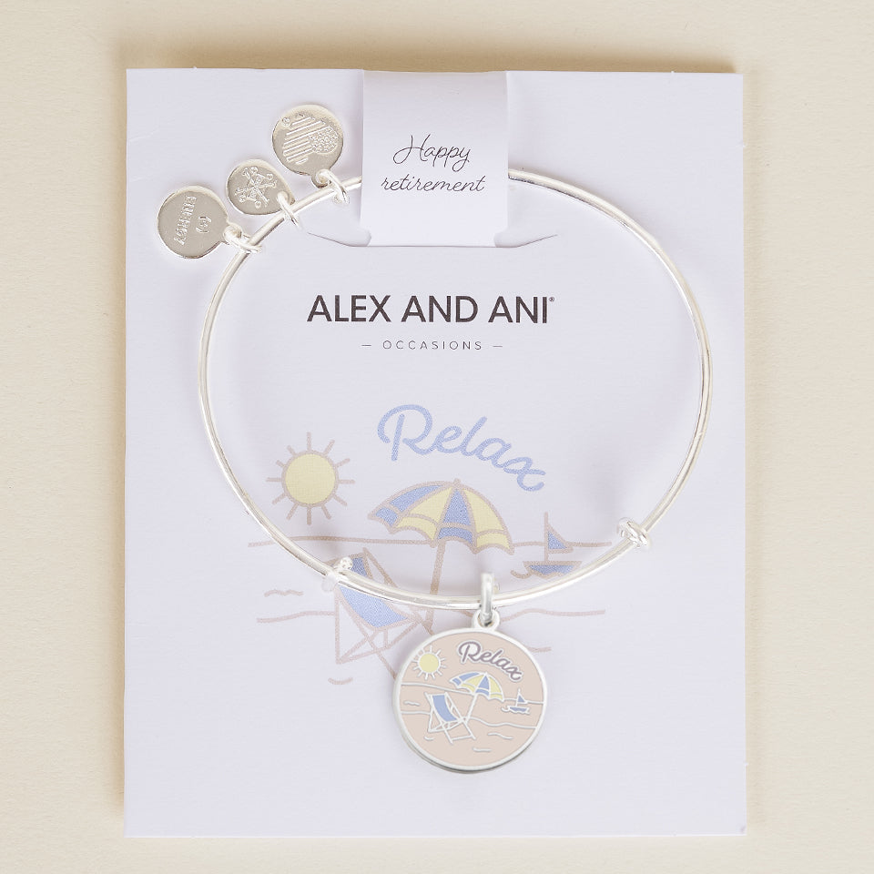 'happy Retirement' Charm Bangle