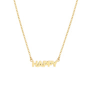 Happy Script Necklace