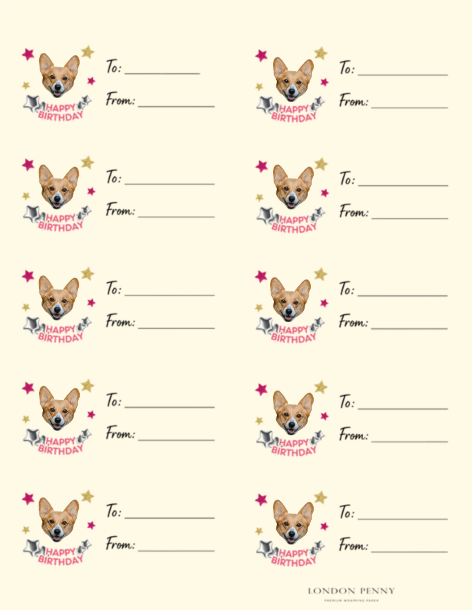Personalized Happy Birthday To You Gift Tag Sticker Sheet