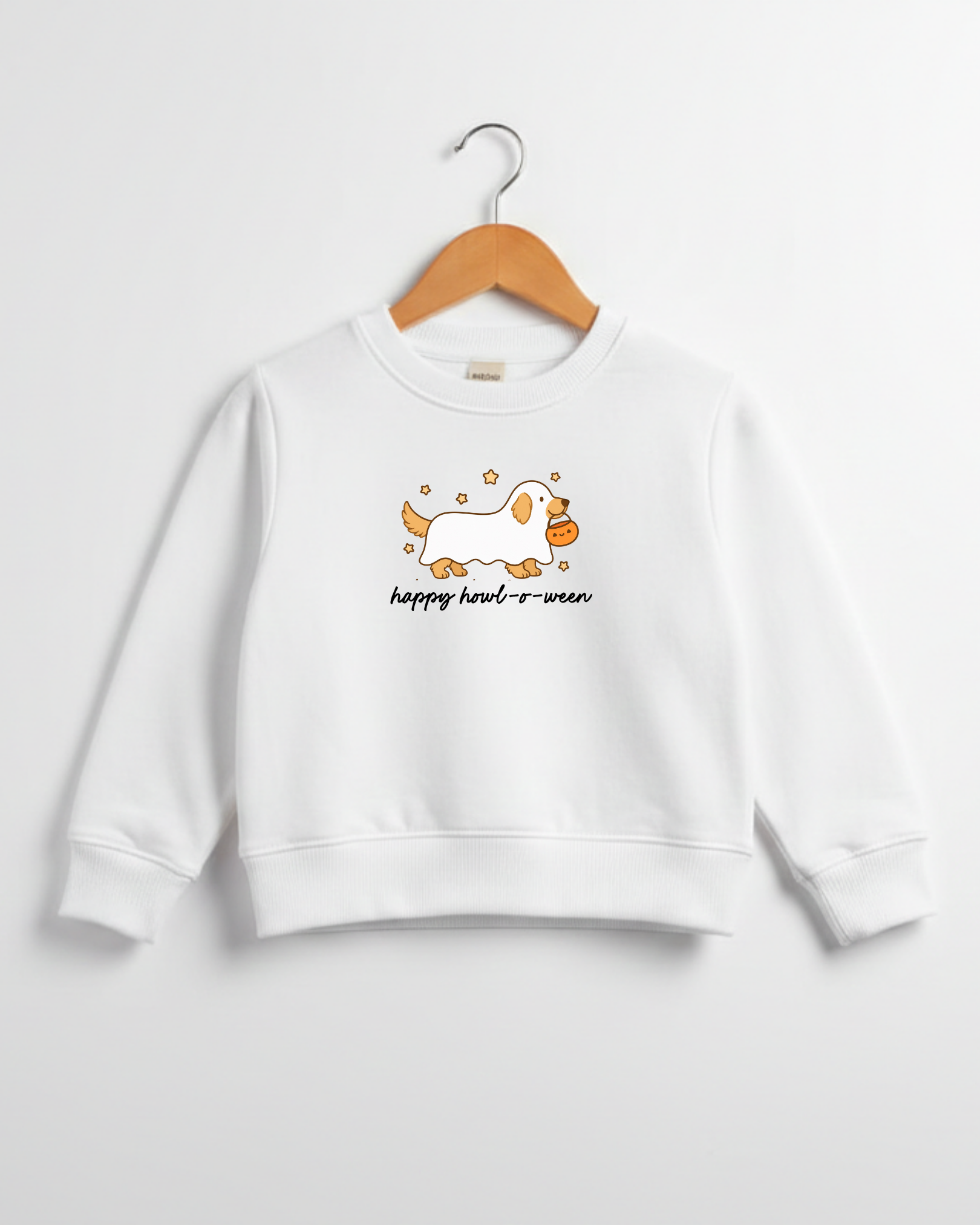 Happy Howl-o-ween Golden Retriever Kids Tee Or Sweatshirt