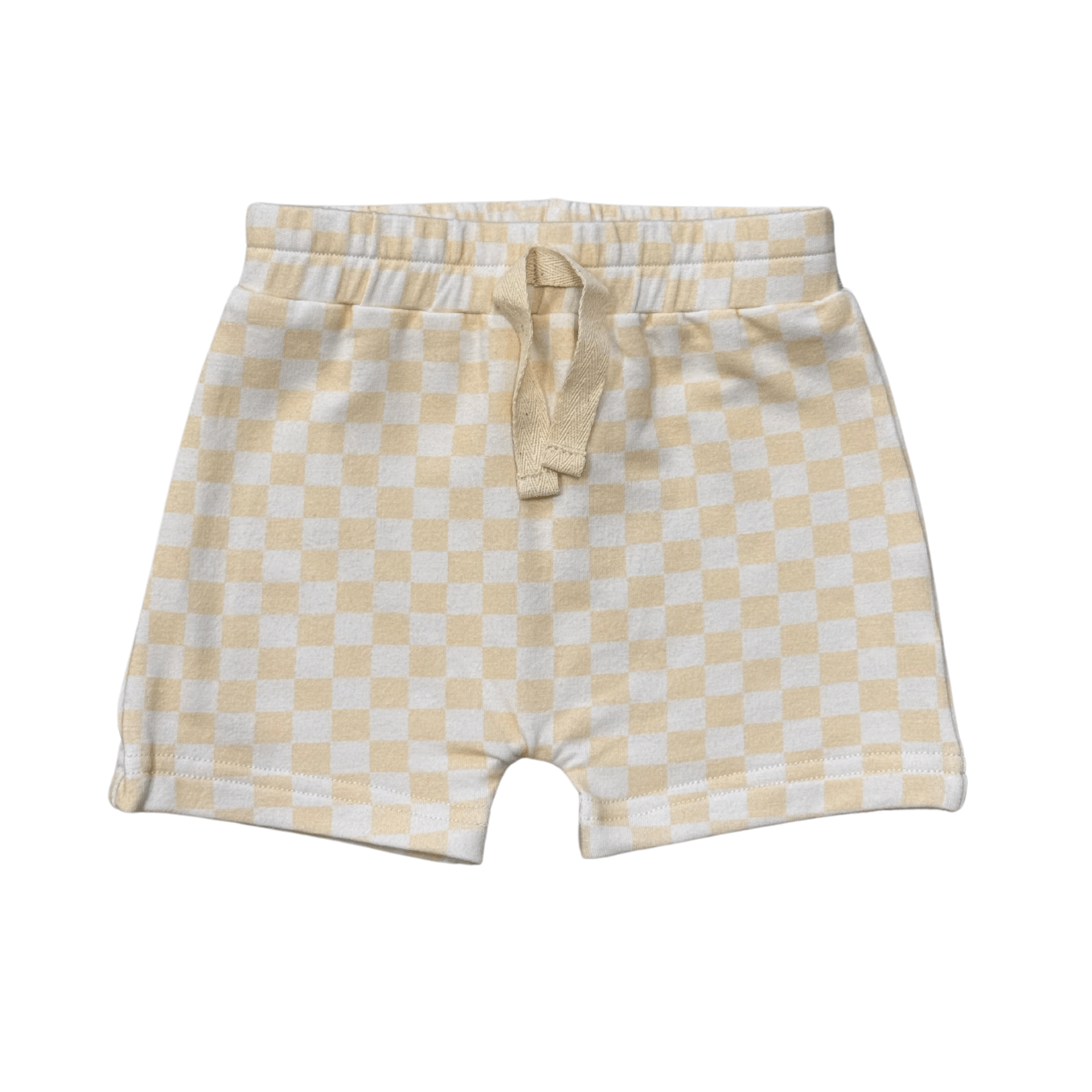 Boys Harem Shorts In Checkered In Rutabaga