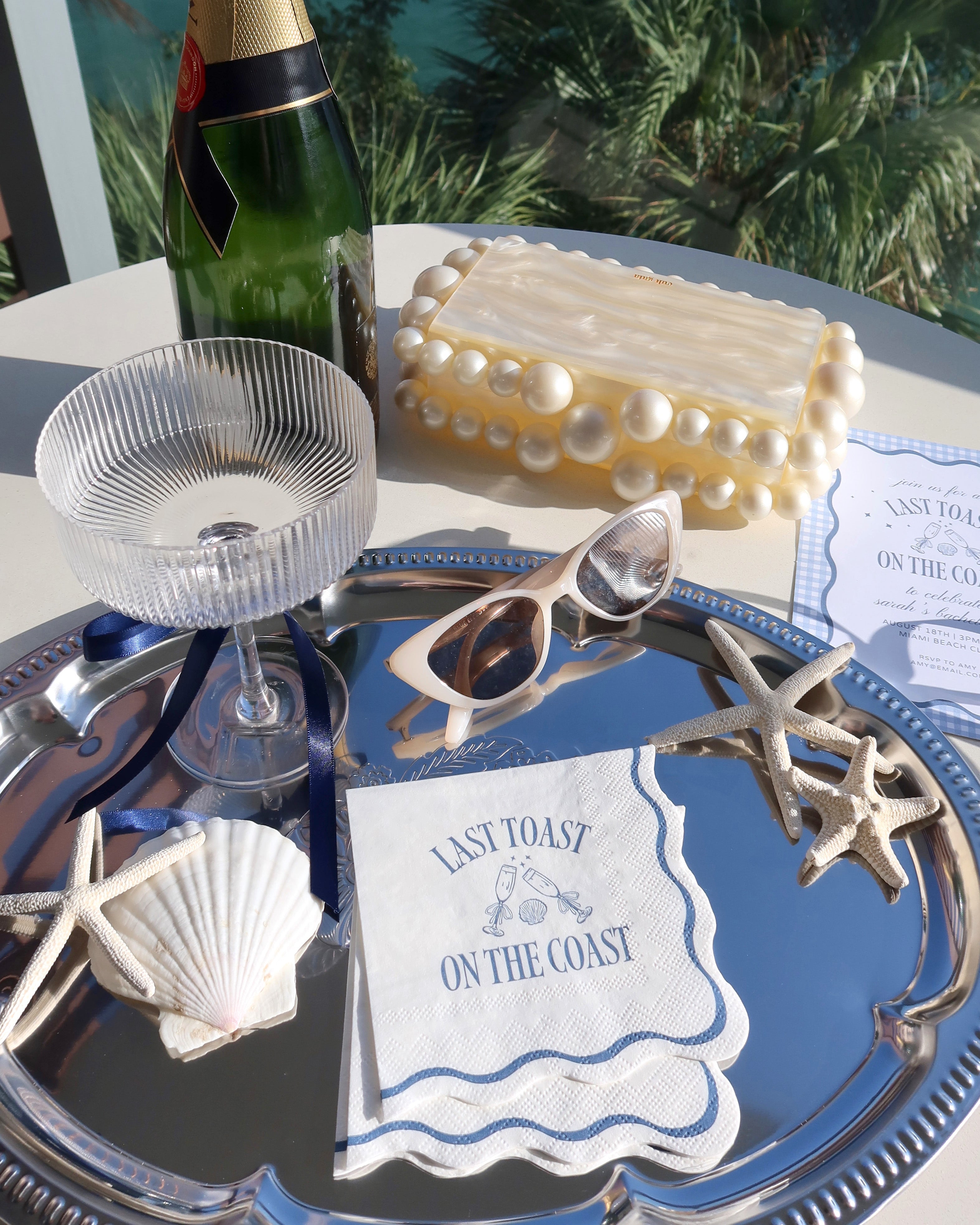 Last Toast On The Coast – Bachelorette Cocktail Napkins