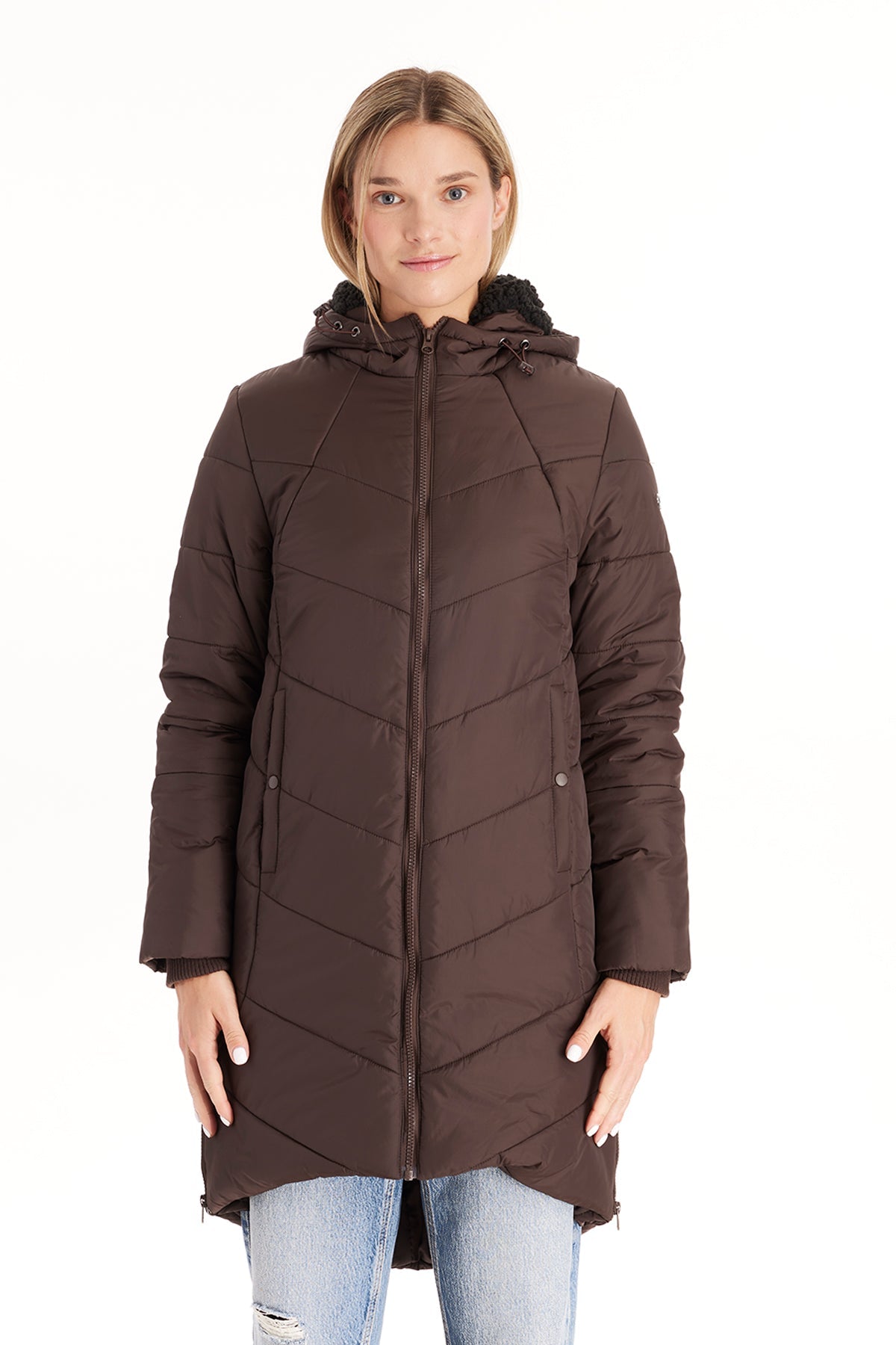 Harper 3 In 1 Maternity Coat Cocoon Mid Thigh