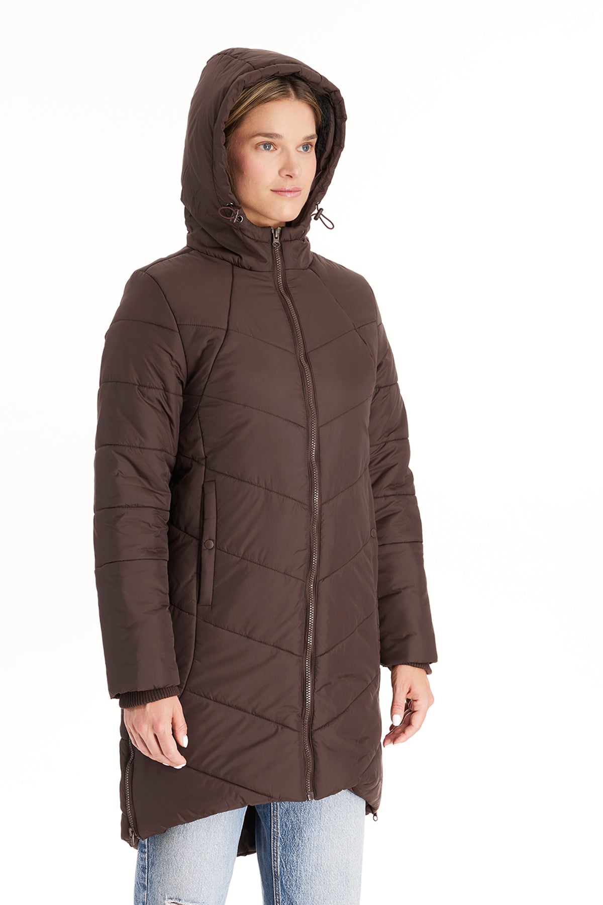 Harper 3 In 1 Maternity Coat Cocoon Mid Thigh
