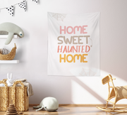 Sweet Haunted Home Tapestry, Wall Decor, Banner, Halloween Banner, Boo Banner, Halloween Decor
