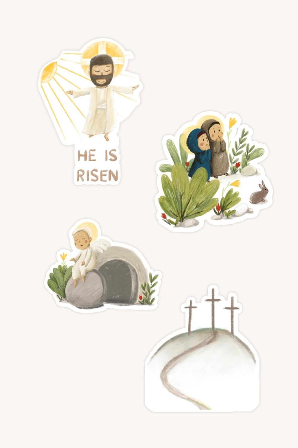 He Is Risen Stickers 4 Pack