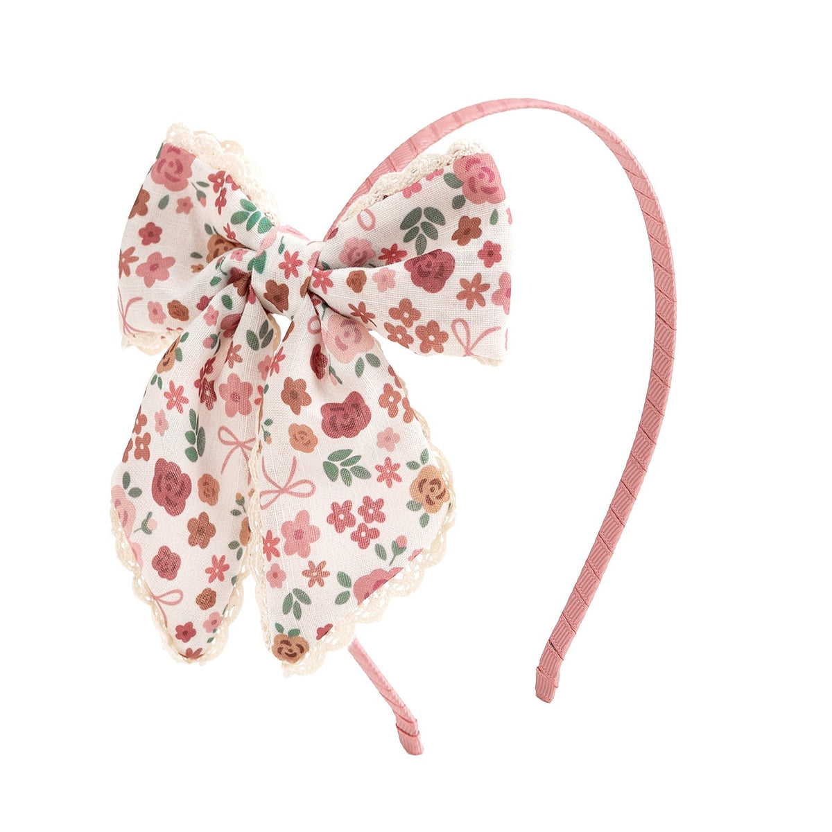 Berry Floral Bow Headband