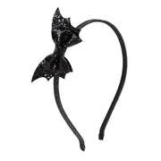 Glitter Bat Halloween Bow Headband