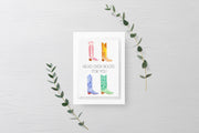 Head Over Boots Greeting Card