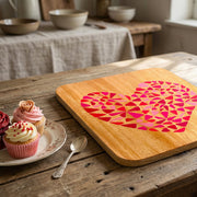 Printed Heart Solid Maple Wood Serving Board Platter - 11" X 14" | Made In The Usa 🇺🇸