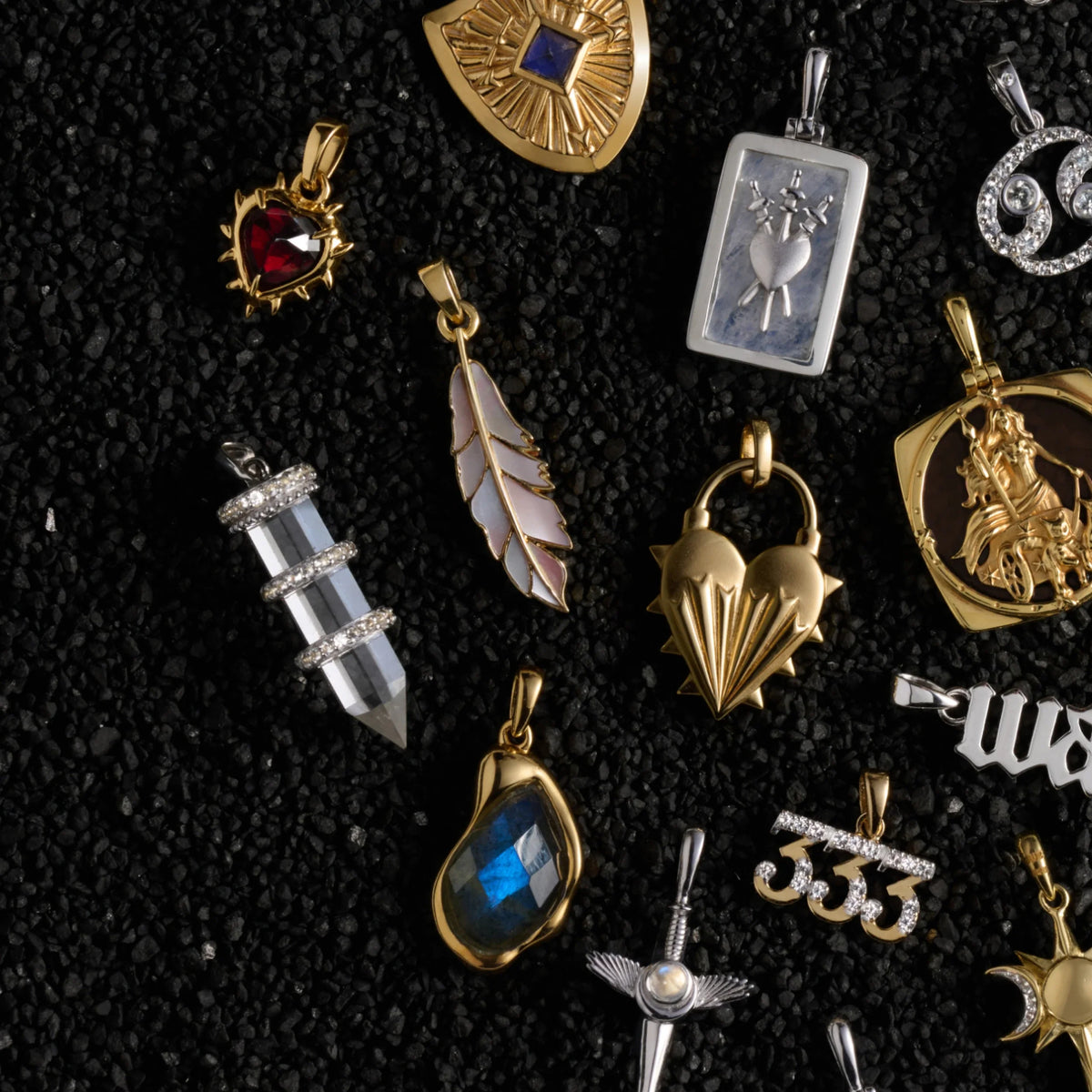 333 Sapphire Angel Number Charm
