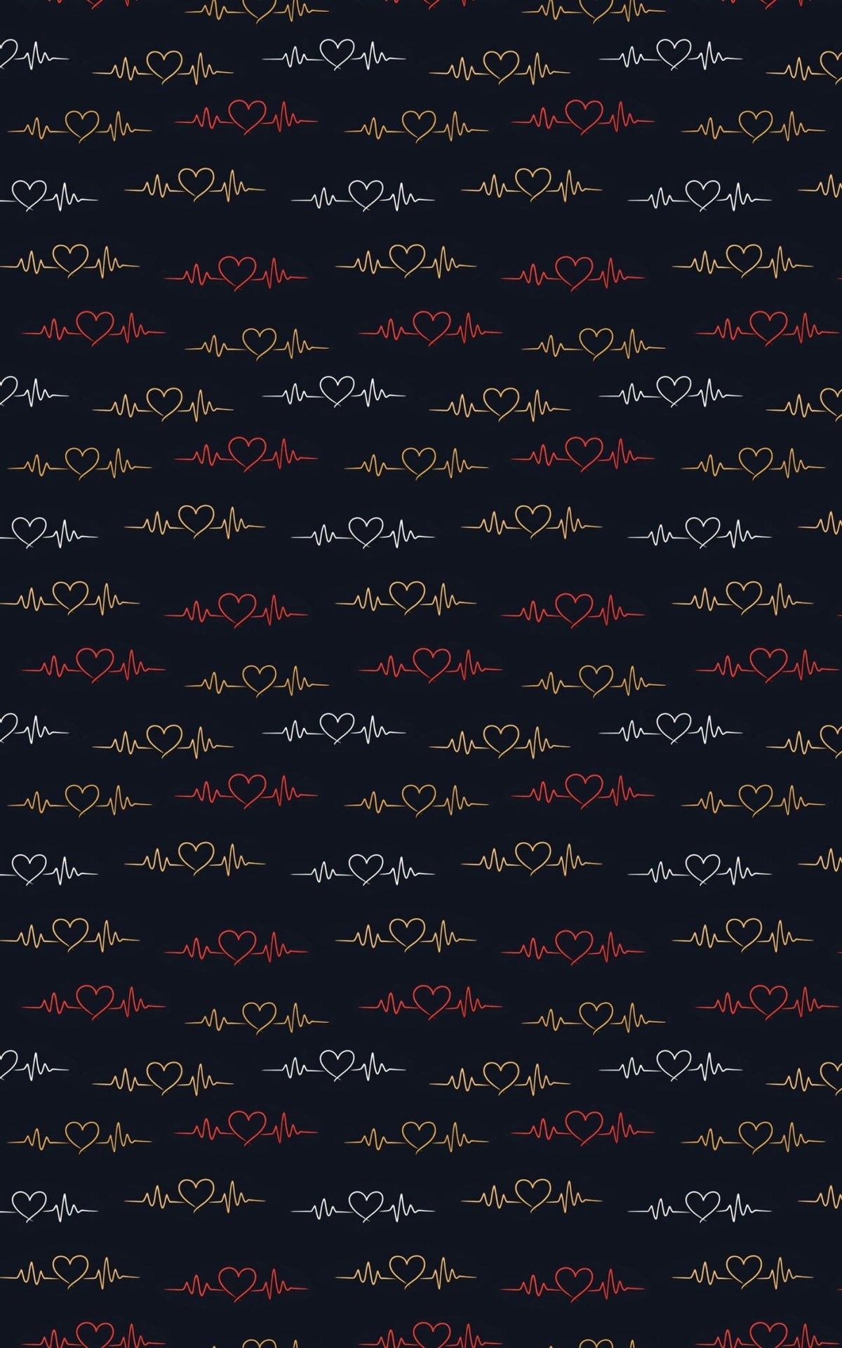 Heartbeat Line Art Wrapping Paper