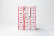 Hearts & Stripes Gift Bag | Luxury Gift Bag By Josil Paperie
