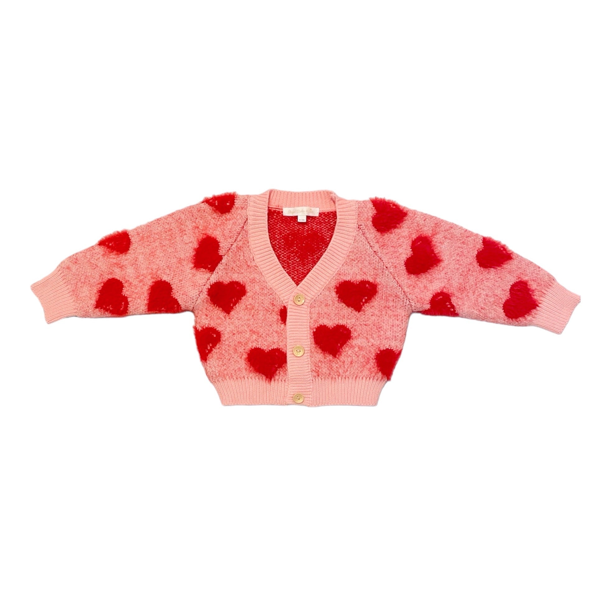 Red Hearts Cozy Valentine's Day Cardigan