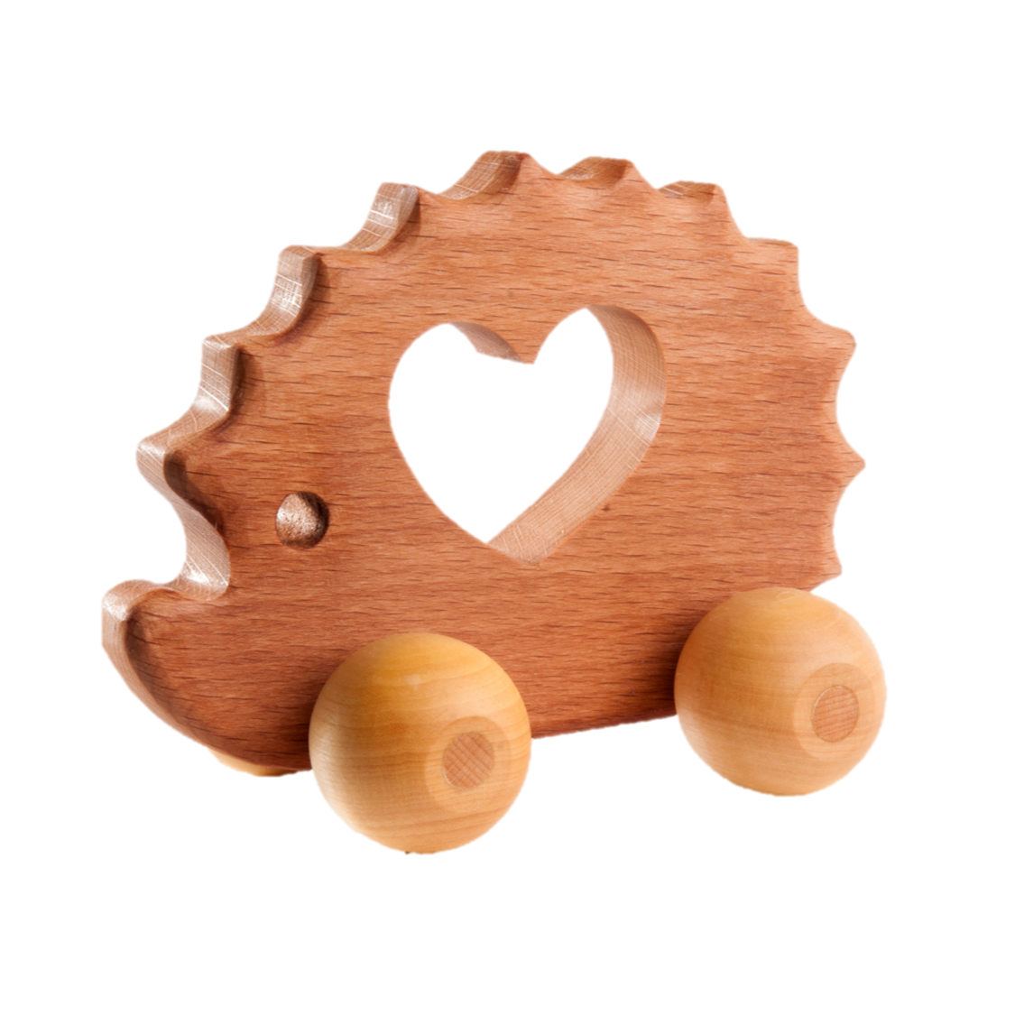 Wooden Handmade Hedgehog Push Toy