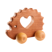 Wooden Handmade Hedgehog Push Toy