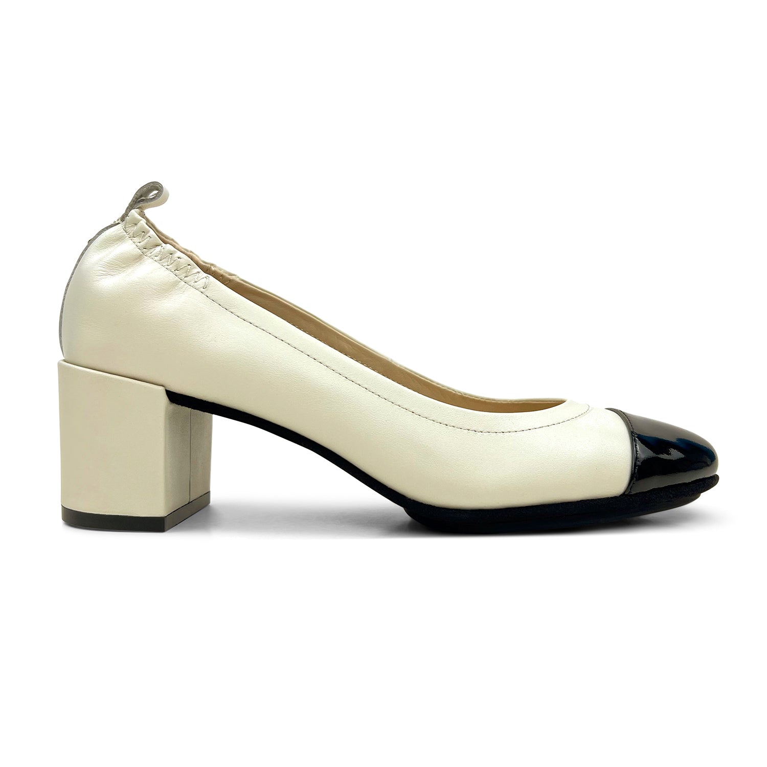 Heidi Classic Pump In Bone Leather