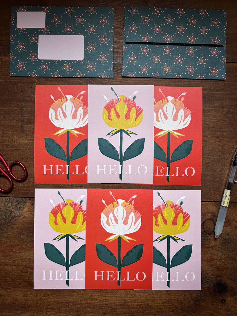 Hello Flower Notecard Set | Set Of 6