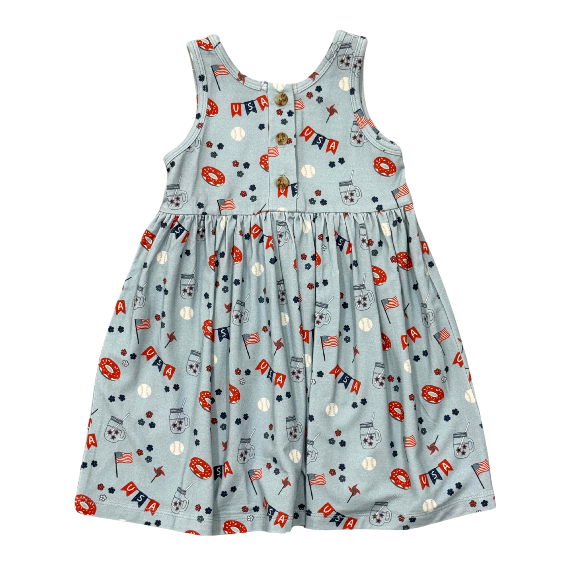 Girls Henley Tank Dress In Summer Usa