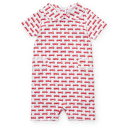 Henry Boys' Pima Cotton Shortall - Fire Truck Red