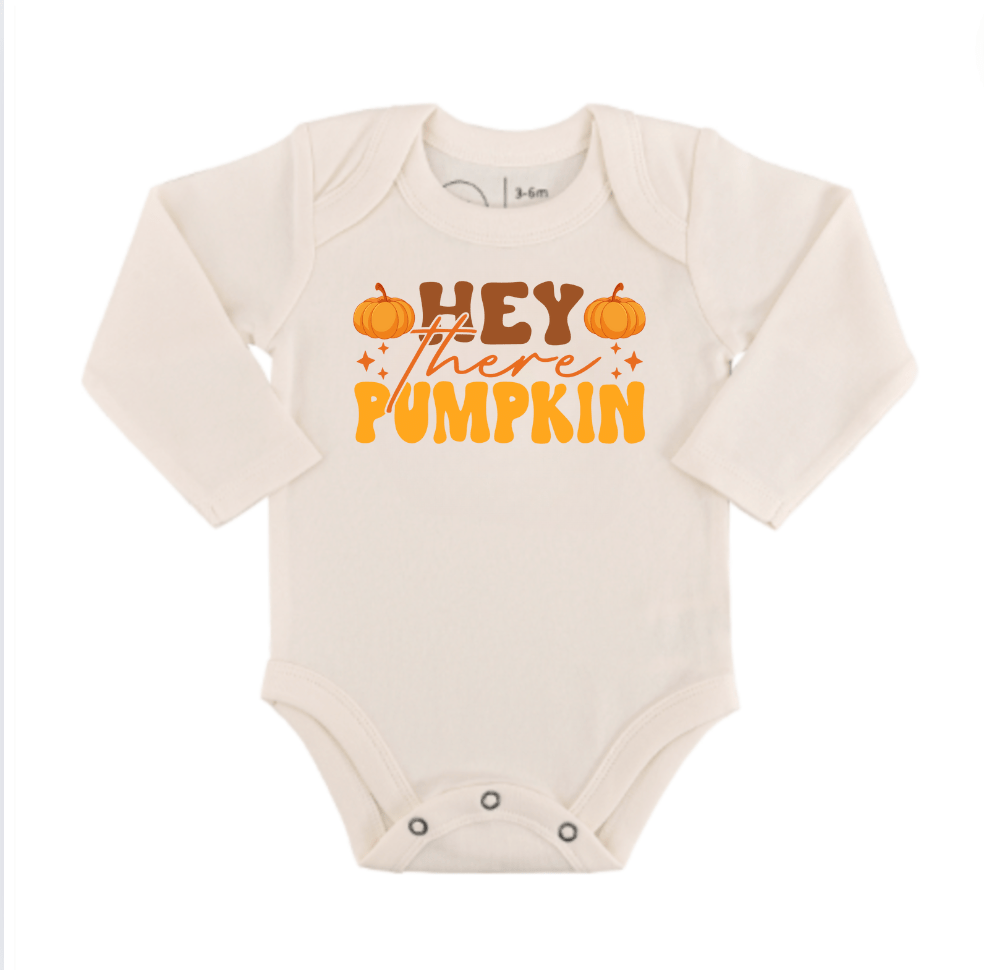 Graphic Bodysuit | Hey There Pumpkin (long Sleeve)