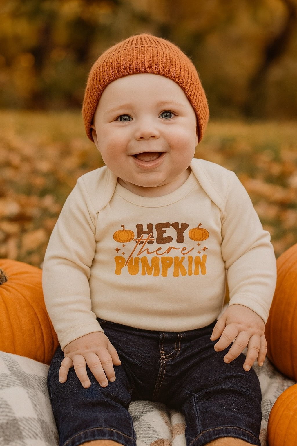 Graphic Bodysuit | Hey There Pumpkin (long Sleeve)