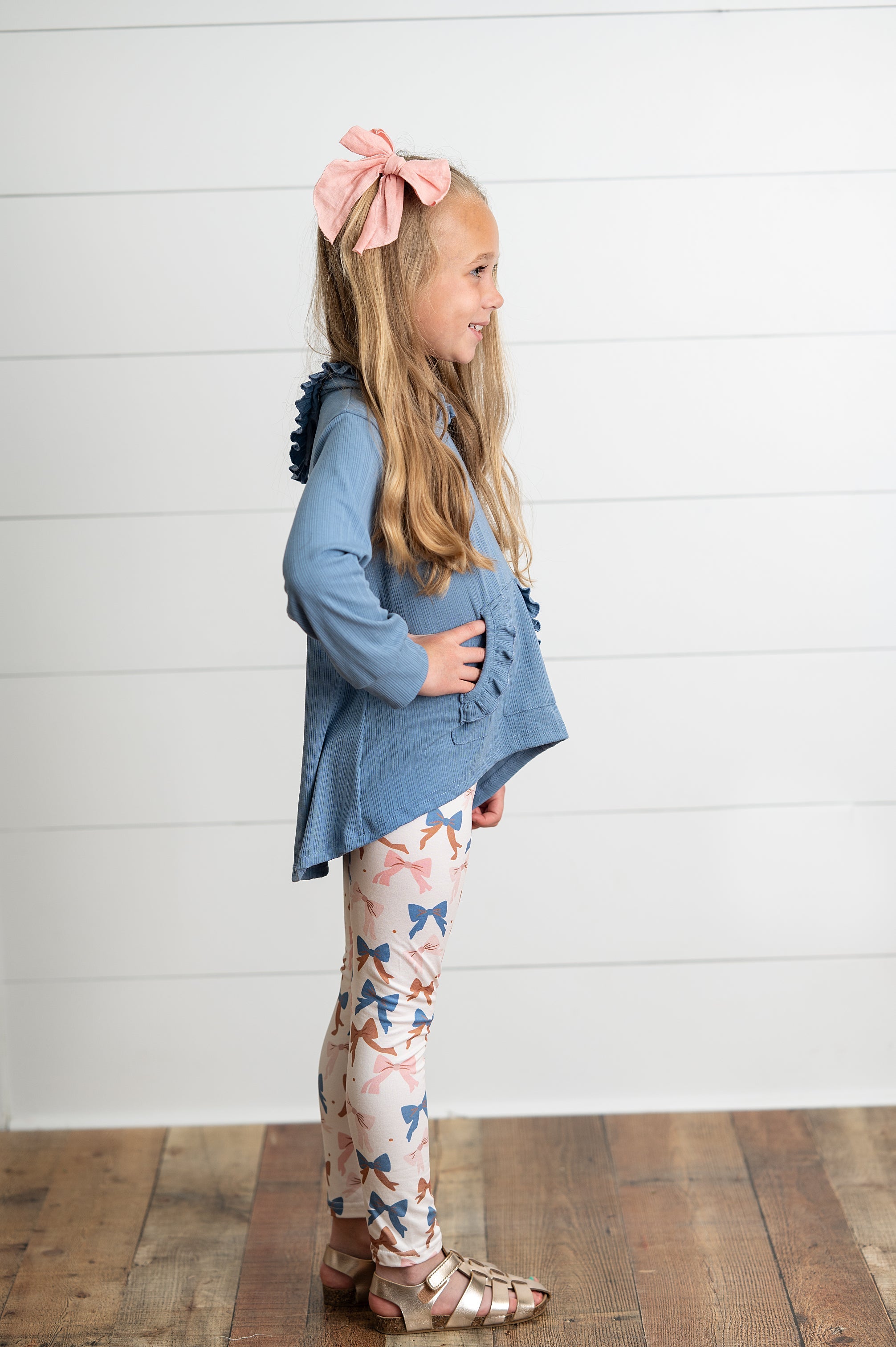 Hi-lo Bow Pant Set