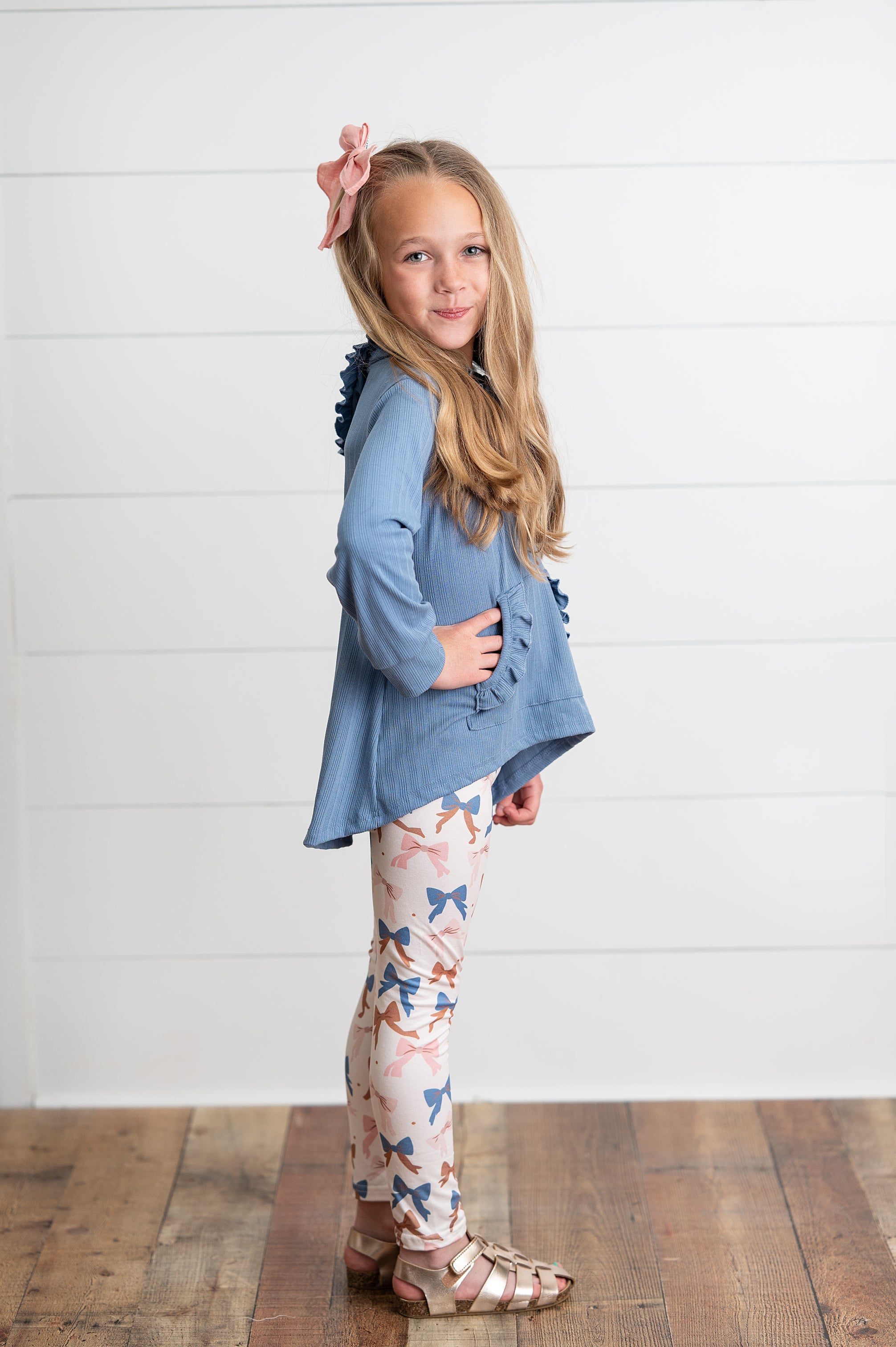 Hi-lo Bow Pant Set