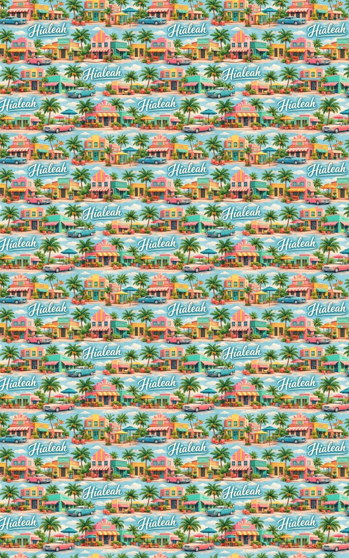 Hialeah Tropical Nights Wrapping Paper