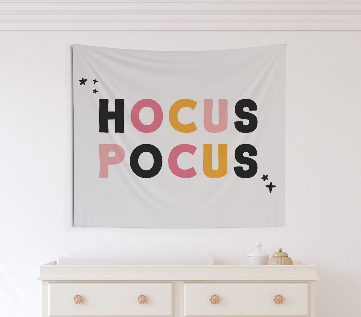 Hocus Pocus Pink Tapestry, Wall Decor, Banner, Halloween Banner, Boo Banner, Halloween Decor