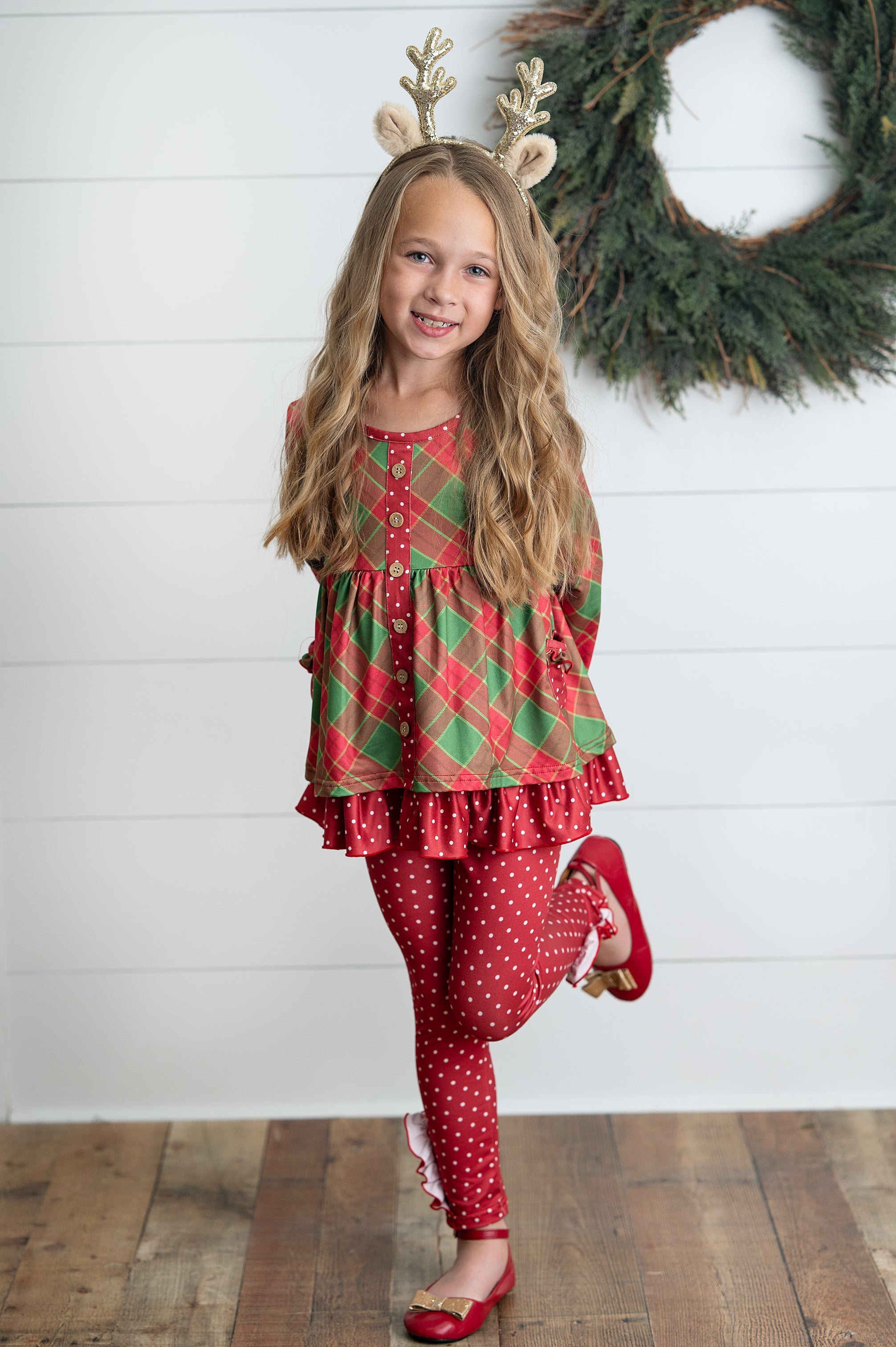 Holiday Plaid Pocket Pant Set