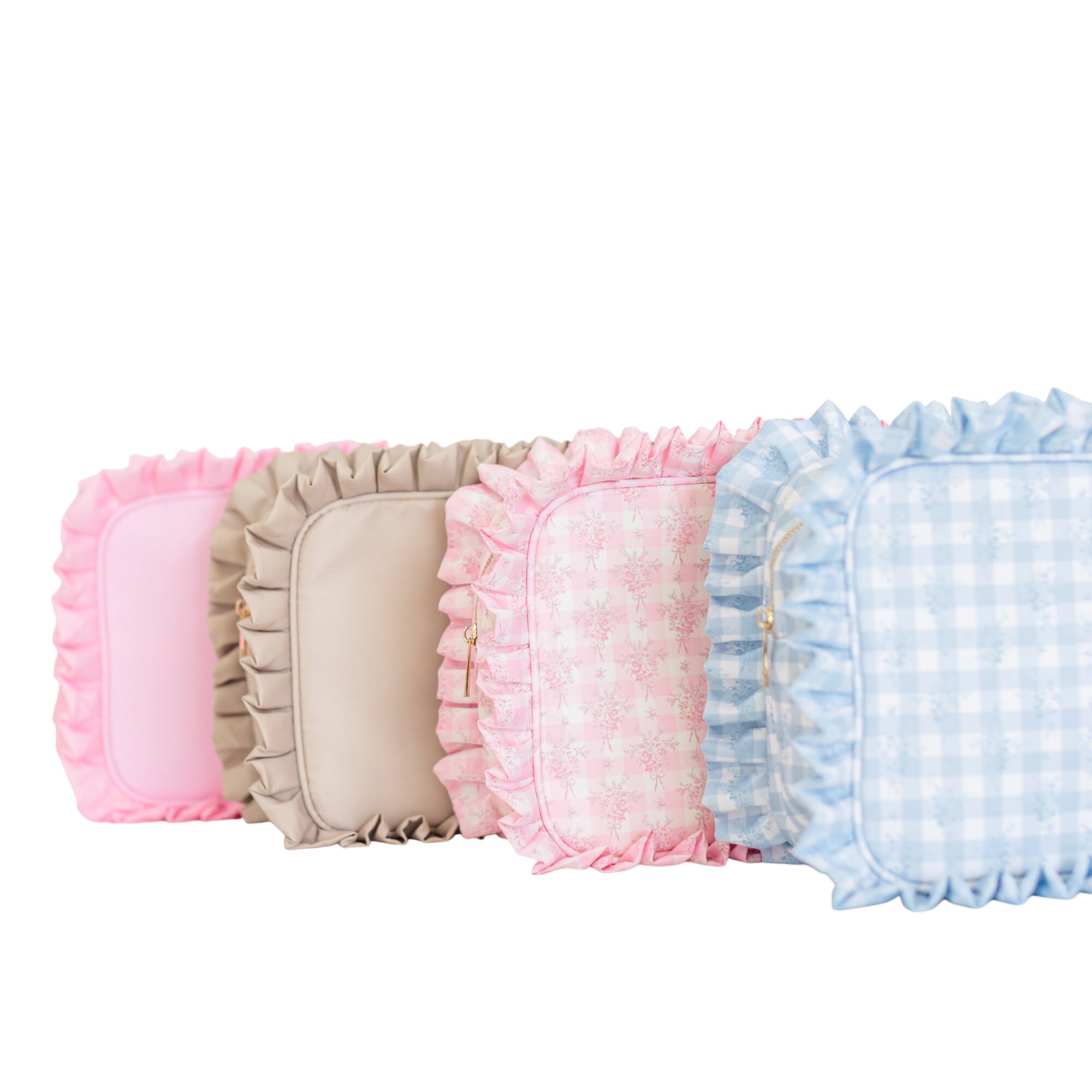 Ruffled Nylon Xl Pouch