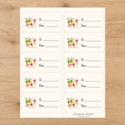 Holly Jolly Christmas Gift Tag Sticker Sheet