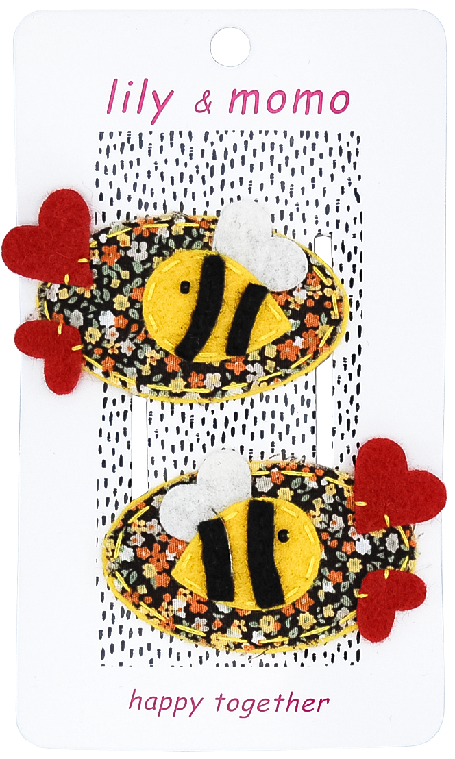 Honey Bee Hair Clips