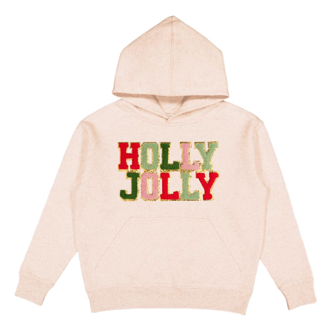 Holly Jolly Patch Christmas Sweatshirt - Kids