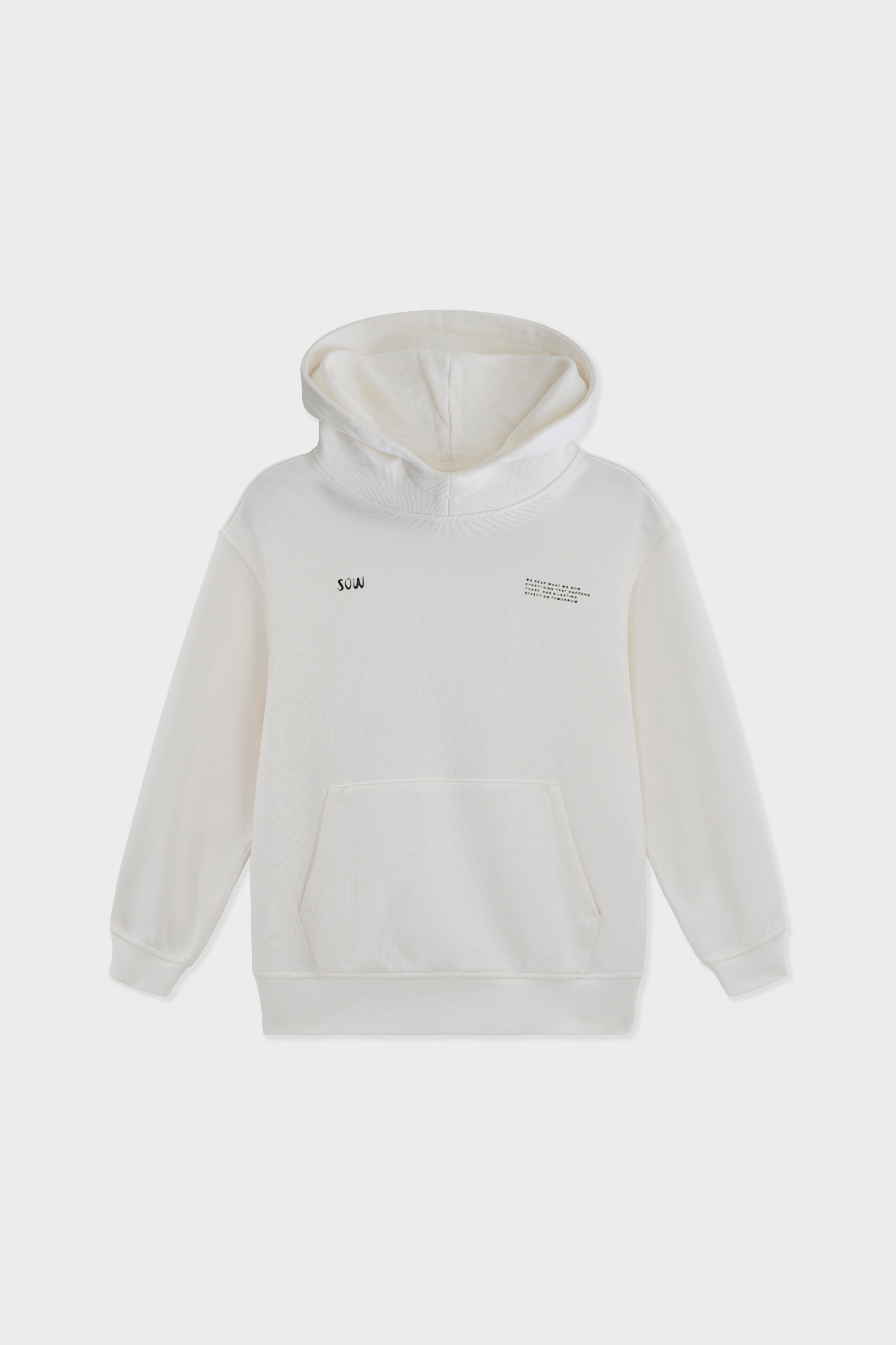 Relaxed Cotton Hoodie With Print