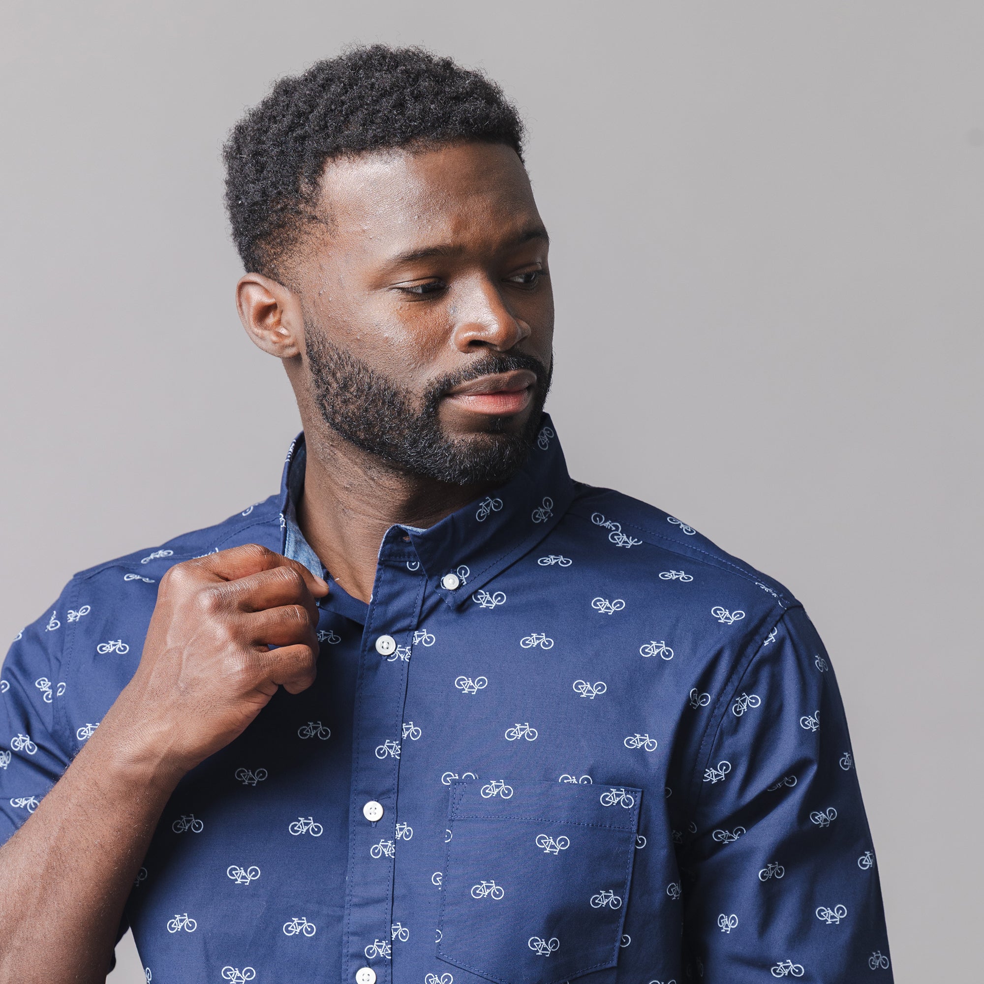 Organic Stretch Poplin Button Down Shirt