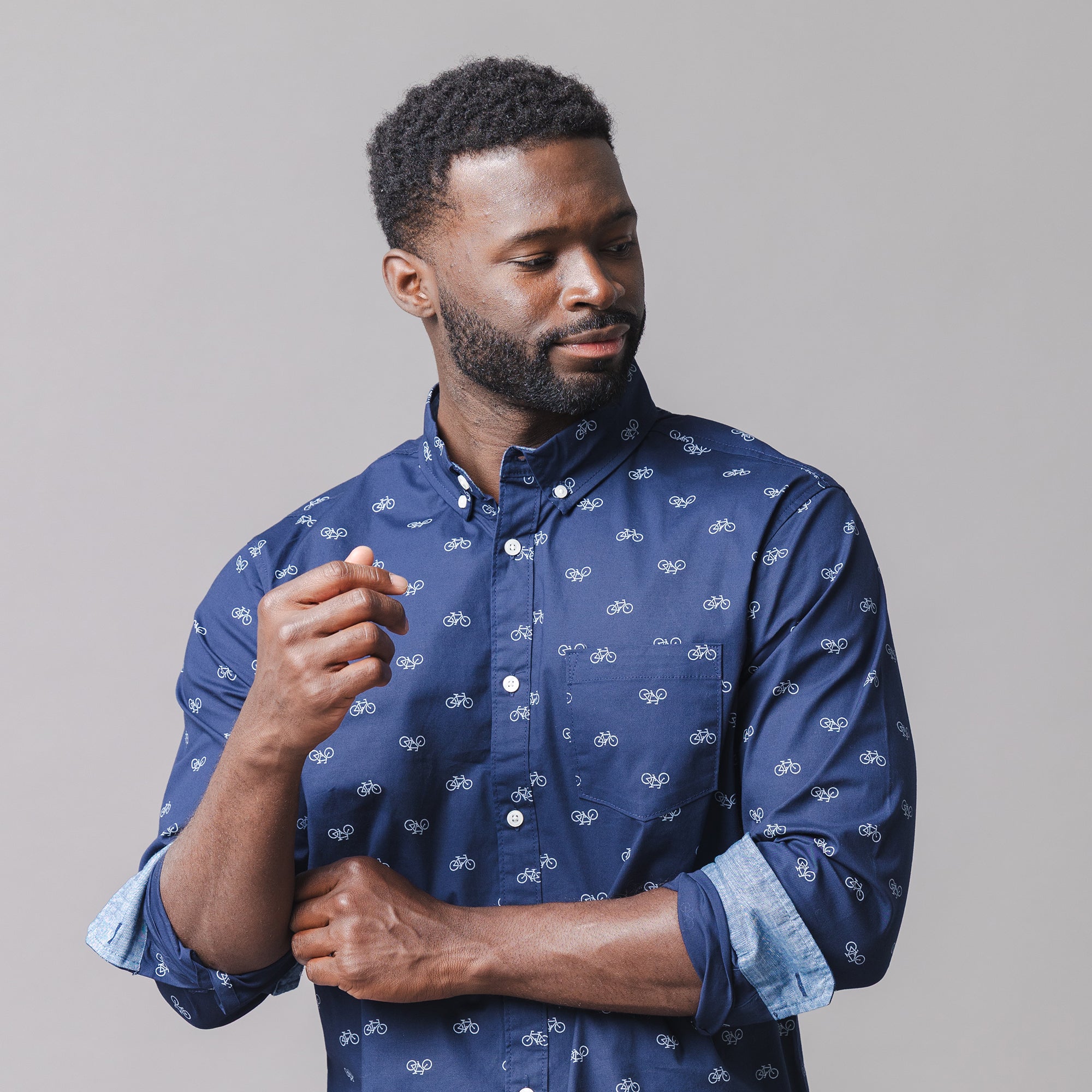 Organic Stretch Poplin Button Down Shirt
