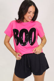Women's Hot Pink Boo Shirt