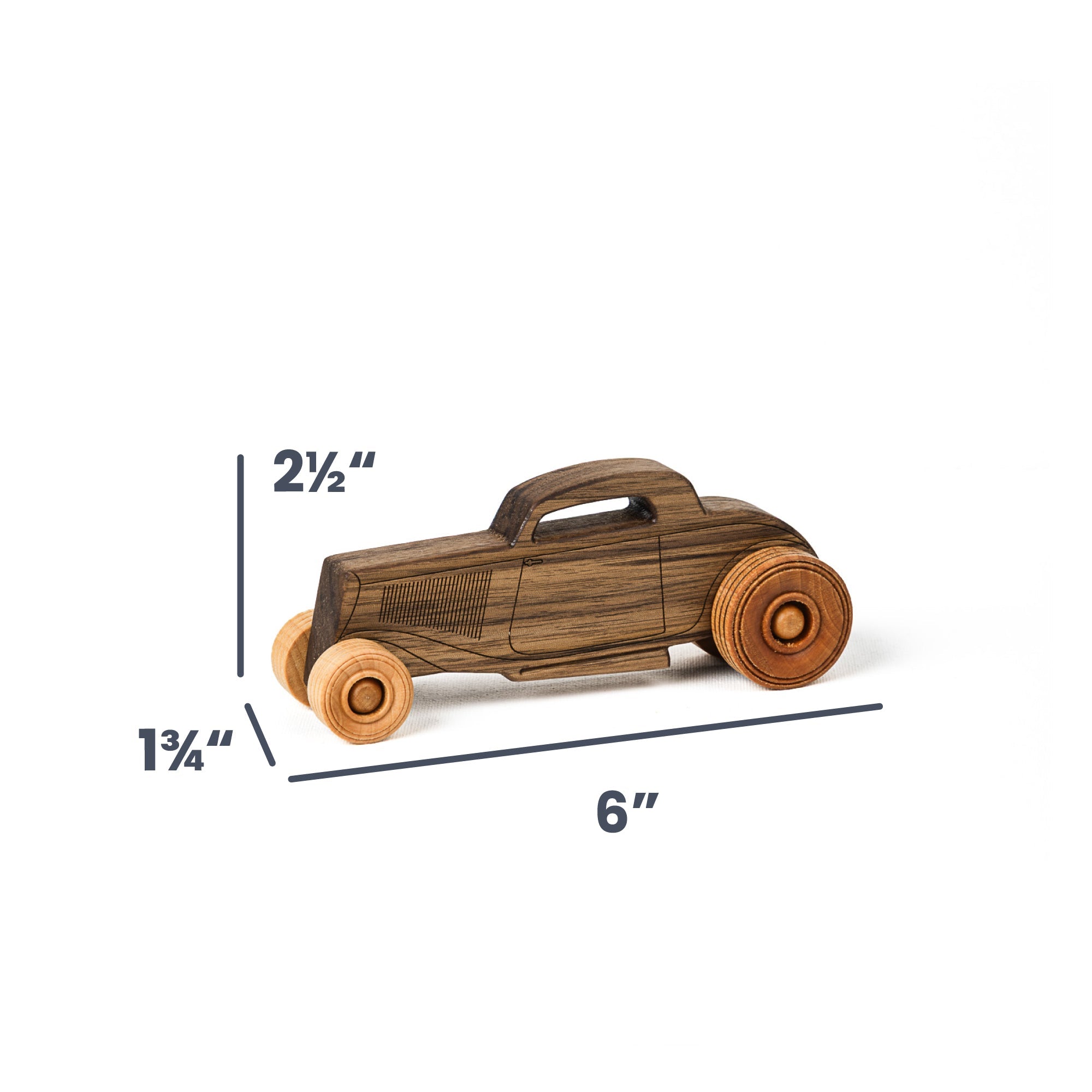 Classic Hot Rod Small | Solid Walnut Wood | Etched Details | Made In The Usa 🇺🇸