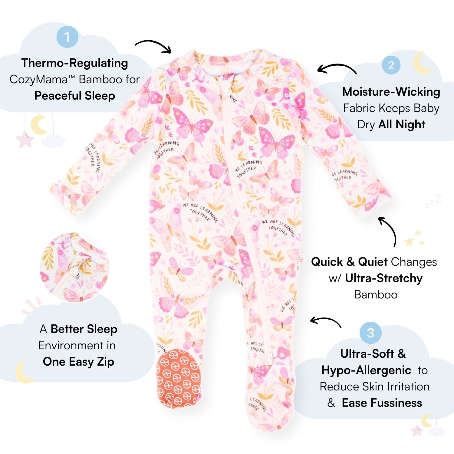 The Second-skin Footie | Butterfly Smoochies | "we're Learning Together"